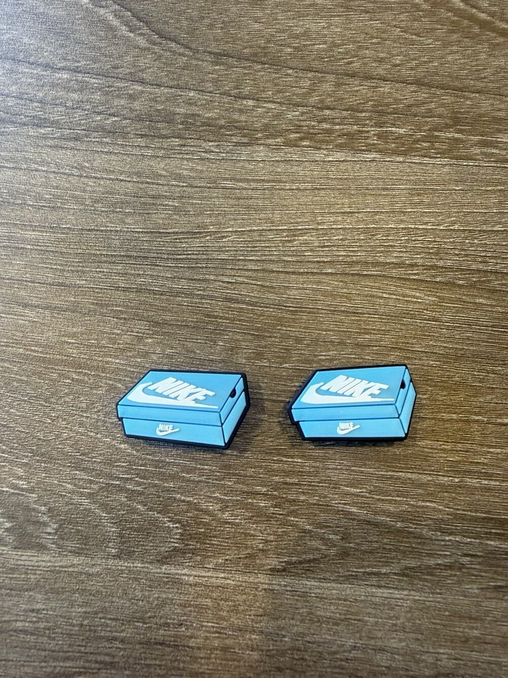 2pc Light Blue Sneaker Shoe Box Croc Charms Jibbitz Pair Hypebeast Kicks Pins